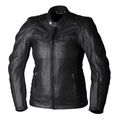 CHAQUETA MUJER DE PIEL RST ROADSTER AIR CE NEGRA
