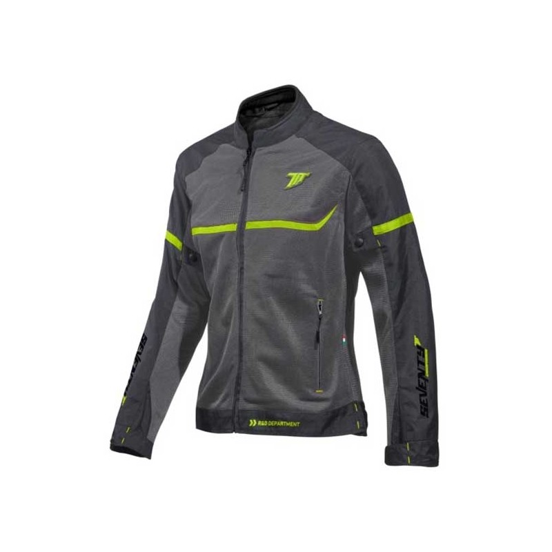 CHAQUETA DE VERANO MUJER SEVENTY DEGREES SD-JR30.2 MOJAVE GRIS/AMARILLO FLUOR