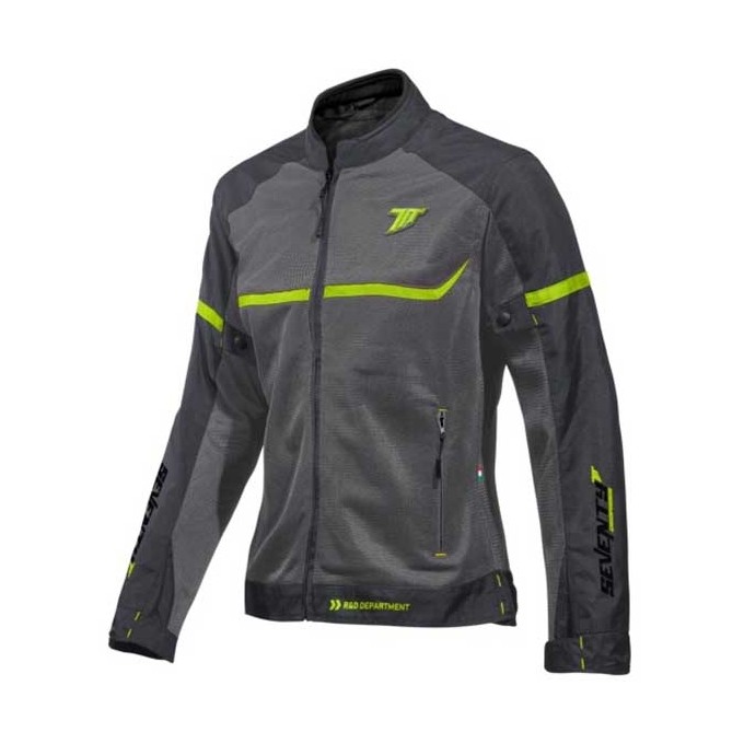 CHAQUETA DE VERANO MUJER SEVENTY DEGREES SD-JR30.2 MOJAVE GRIS/AMARILLO FLUOR