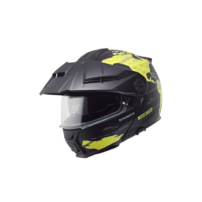 CASCO MODULAR SCHUBERTH E2 ATLAS NEGRO/AMARILLO