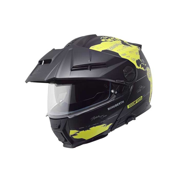 CASCO MODULAR SCHUBERTH E2 ATLAS NEGRO/AMARILLO
