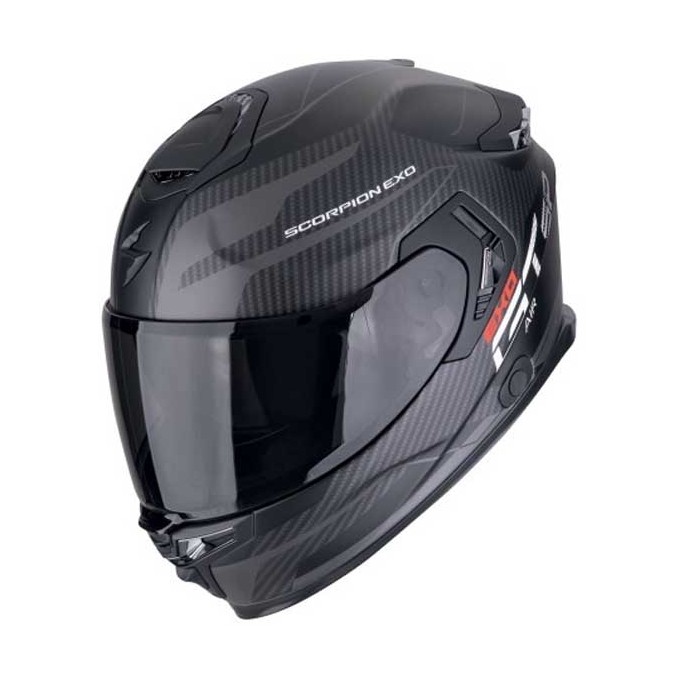 CASCO SCORPION EXO-GT SP AIR FLEX NEGRO/PLATA MATE