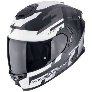 CASCO SCORPION EXO-GT SP AIR TORNADO NEGRO / BLANCO MATE