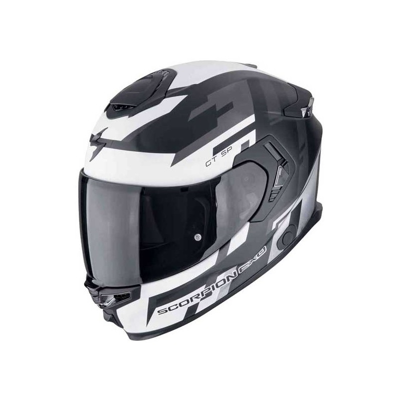 CASCO SCORPION EXO-GT SP AIR TORNADO NEGRO / BLANCO MATE