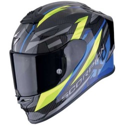 CASCO SCORPION EXO R1 EVO II CARBON AIR RUNNER AZUL / AMARILLO