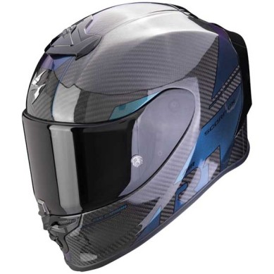 CASCO SCORPION EXO R1 EVO II CARBON AIR RALLY NEGRO / AZUL