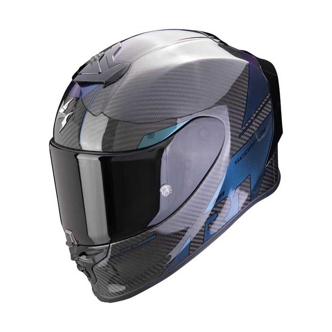 CASCO SCORPION EXO R1 EVO II CARBON AIR RALLY NEGRO / AZUL