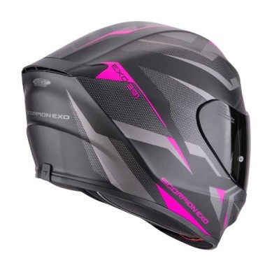 CASCO SCORPION EXO-391 AAXO NEGRO MATE / ROSA