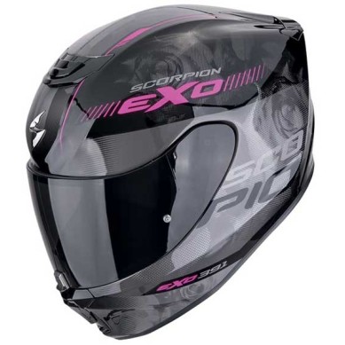 CASCO SCORPION EXO-391 AVA NEGRO / ROSA