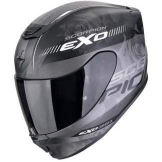 CASCO SCORPION EXO-391 AVA NEGRO MATE / PLATA