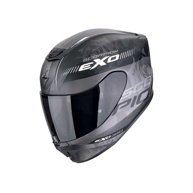CASCO SCORPION EXO-391 AVA NEGRO MATE / PLATA
