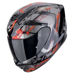 CASCO SCORPION EXO-391 CLUTTER NEGRO / ROJO