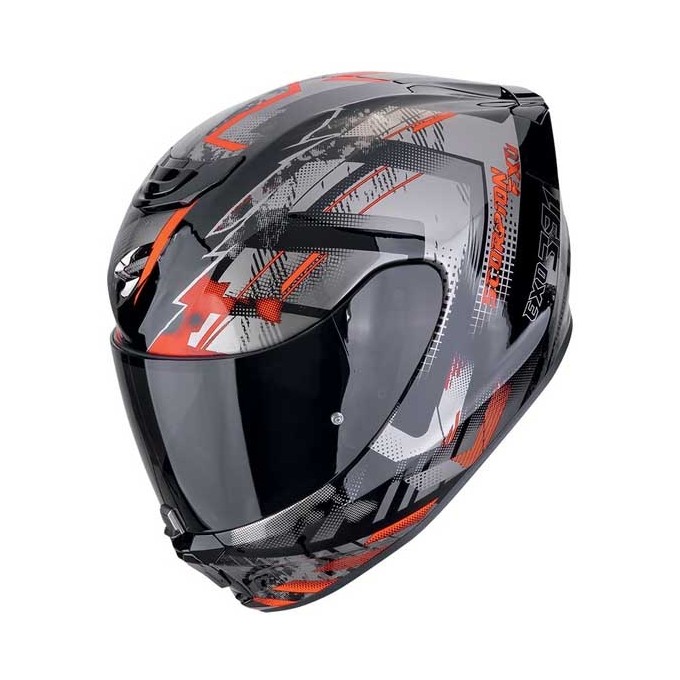 CASCO SCORPION EXO-391 CLUTTER NEGRO / ROJO