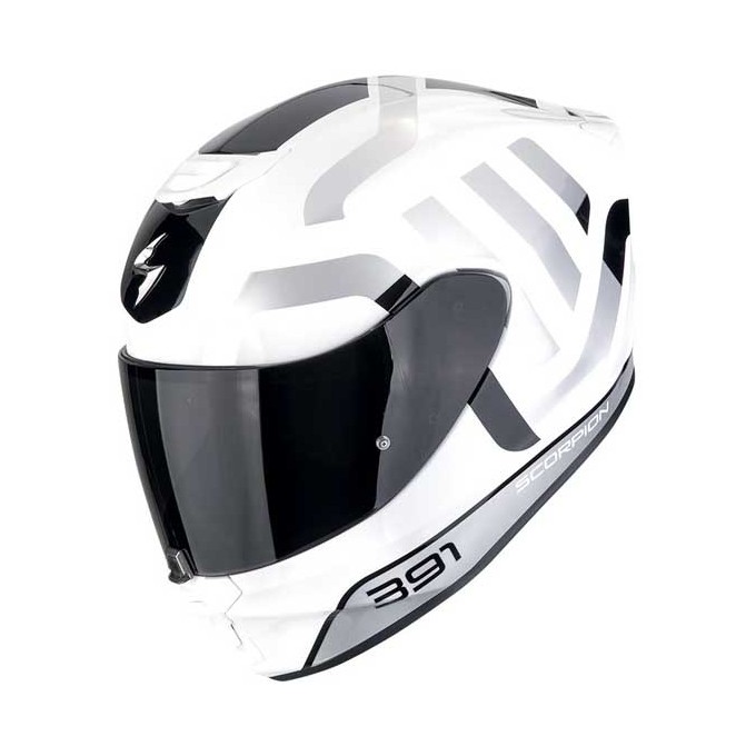 CASCO SCORPION EXO-391AROK BLANCO / NEGRO / GRIS TALLA S / M / L