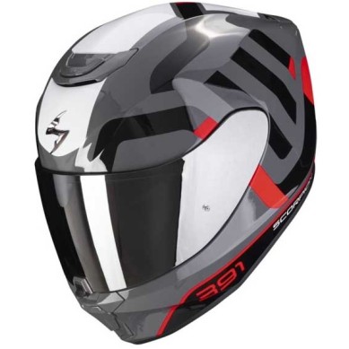 CASCO SCORPION EXO-391 AROK GRIS / ROJO / NEGRO