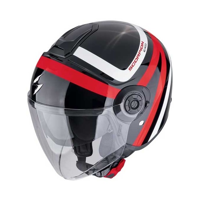 CASCO SCORPION EXO-CITY II RIVA NEGRO / ROJO