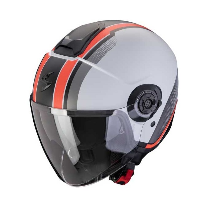 CASCO SCORPION EXO-CITY II VEL GRIS MATE /ROJO 