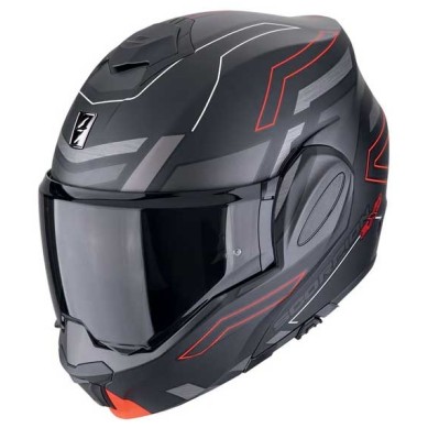 CASCO SCORPION EXO-TECH-EVO-CONQUER-NEGRO-MATE-ROJO