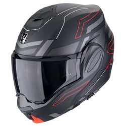 CASCO SCORPION EXO-TECH-EVO-CONQUER-NEGRO-MATE-ROJO