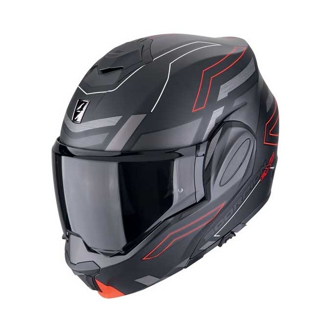 CASCO SCORPION EXO-TECH-EVO-CONQUER-NEGRO-MATE-ROJO