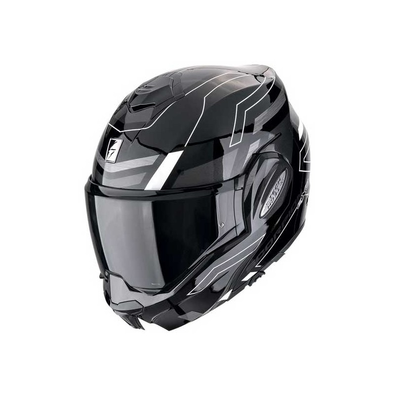 CASCO SCORPION EXO-TECH-EVO-CONQUER-NEGRO-BLANCO