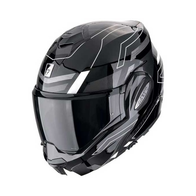 CASCO SCORPION EXO-TECH-EVO-CONQUER-NEGRO-BLANCO