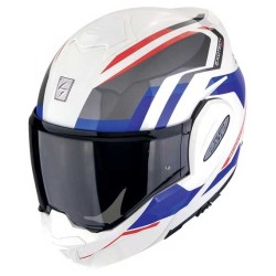 CASCO SCORPION EXO-TECH-EVO-FURIO-BLANCO-ROJO-AZUL