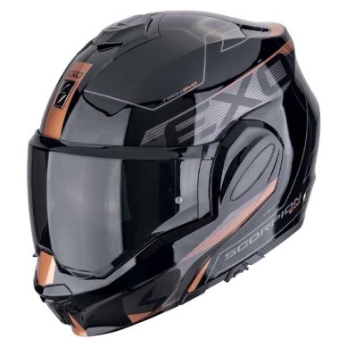 CASCO SCORPION EXO-TECH EVO TRAVELLER NEGRO / MARRÓN