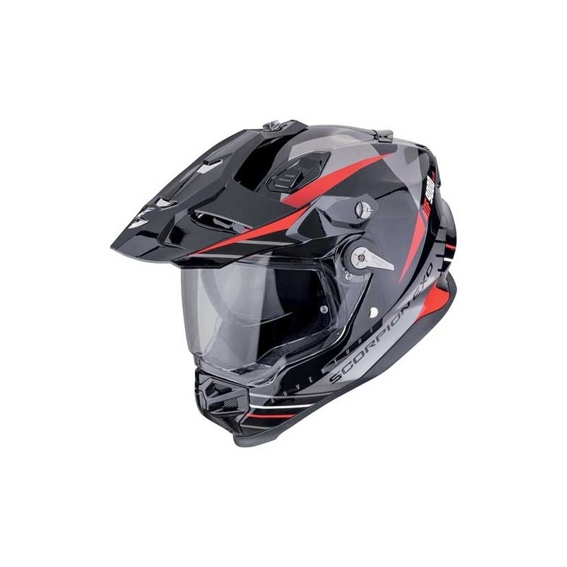 CASCO SCORPION ADF-9000﻿-AIR-FEAT-NEGRO-GRIS-ROJO