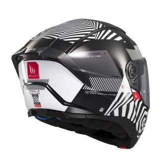 CASCO MT HELMETS ATOM-2 SV STRANGE B2 NEGRO / BLANCO