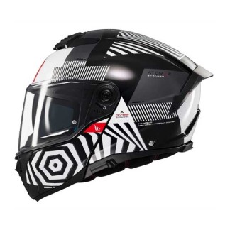 CASCO MT HELMETS ATOM-2 SV STRANGE B2 NEGRO / BLANCO