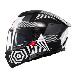 CASCO MT HELMETS ATOM-2 SV STRANGE B2 NEGRO / BLANCO