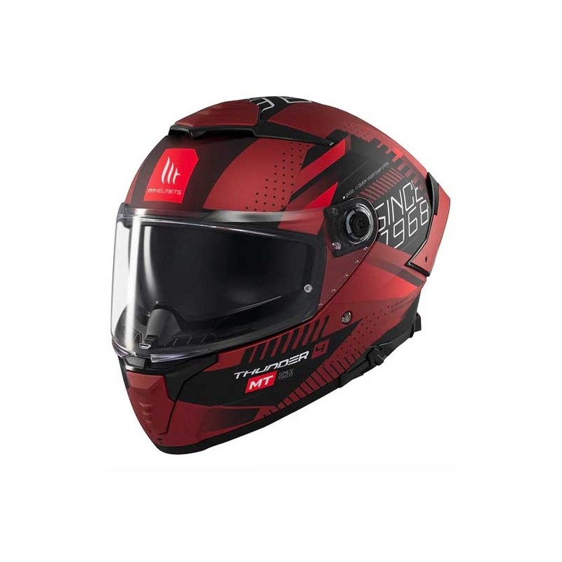 CASCO MT HELMETS  THUNDER 4 SV LUMINENCE D5 ROJO MATE