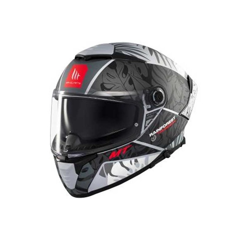 CASCO MT HELMETS THUNDER 4 SV RAINFOREST C2 MATE NEGRO / BLANCO