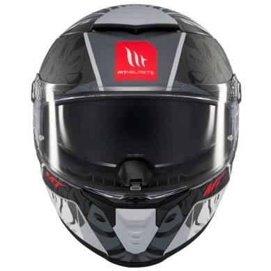 CASCO MT HELMETS THUNDER 4 SV RAINFOREST C2 MATE NEGRO / BLANCO