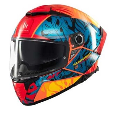 CASCO MT HELMETS THUNDER 4 SV RAINFOREST C2 MATE NEGRO / BLANCO