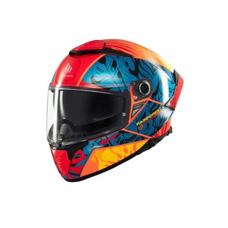 CASCO MT HELMETS THUNDER 4 SV RAINFOREST C2 MATE NEGRO / BLANCO