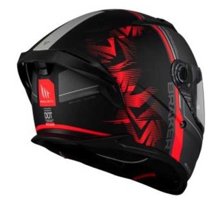 CASCO MT HELMETS BRAKER SV CHARM B5 MATE NEGRO / ROJO