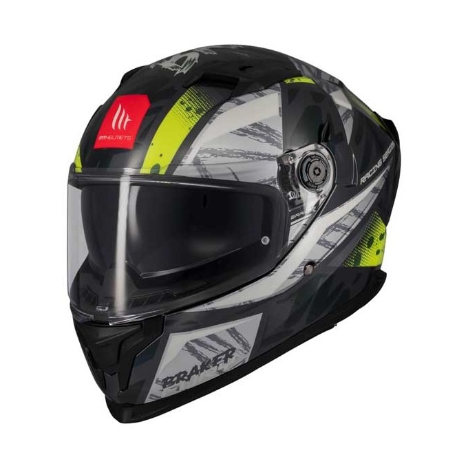 CASCO MT HELMETS FURY 06 BRILLO NEGRO / AMARILLO