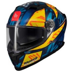 CASCO MT HELMETS BRAKER SV FURY 05 BRILLO ROJO / BLANCO