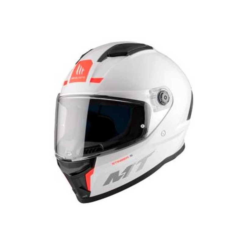 CASCO MT HELMETS STINGER 2 SOLID A0 BLANCO PERLA BRILLO