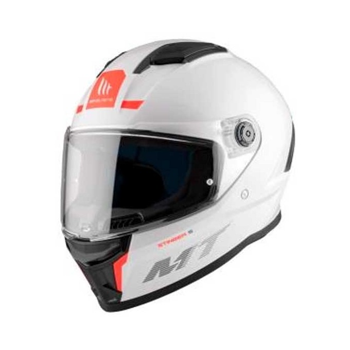 CASCO MT HELMETS STINGER 2 SOLID A0 BLANCO PERLA BRILLO