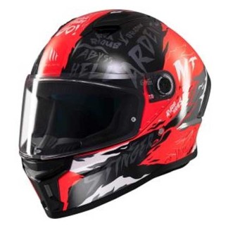 CASCO MT HELMETS STINGER 2 ARDENT 05 BRILLO ROJO / NEGRO