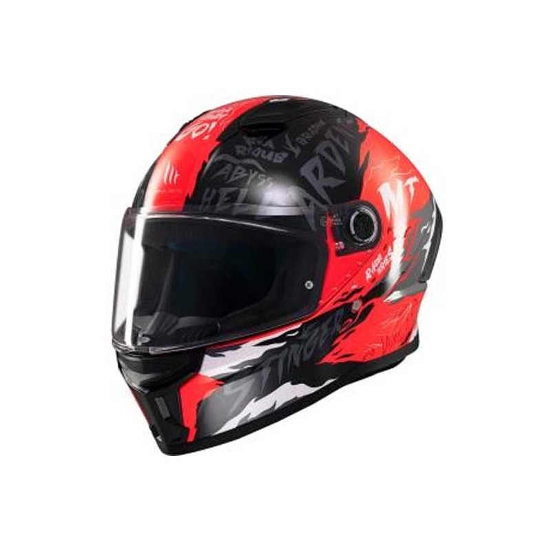 CASCO MT HELMETS STINGER 2 ARDENT 05 BRILLO ROJO / NEGRO