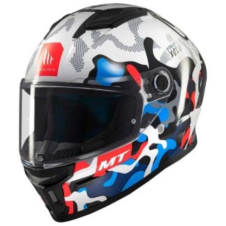 CASCO MT HELMETS STINGER 2 YOZU A7 BRILLO NEGRO / BLANCO / AZUL / ROJO