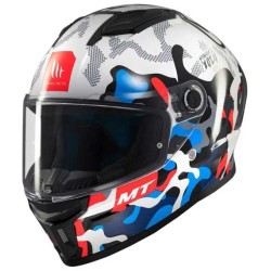 CASCO MT HELMETS STINGER 2 YOZU A7 BRILLO NEGRO / BLANCO / AZUL / ROJO