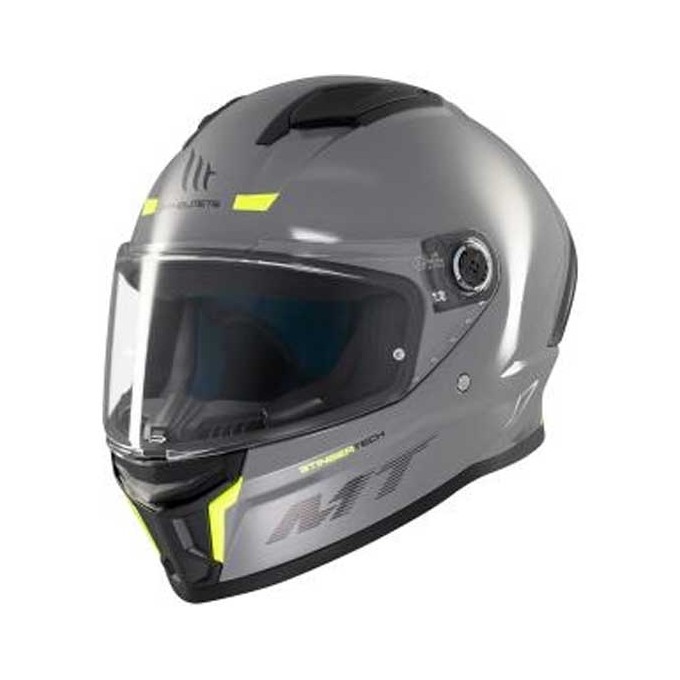 CASCO MT HELMETS STINGER 2 SOLID A12 GRIS BRILLO