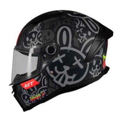 CASCO MT HELMETS STINGER 2 RAM F1 MATE NEGRO / PLATA