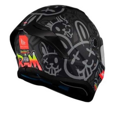 CASCO MT HELMETS STINGER 2 RAM F1 MATE NEGRO / PLATA