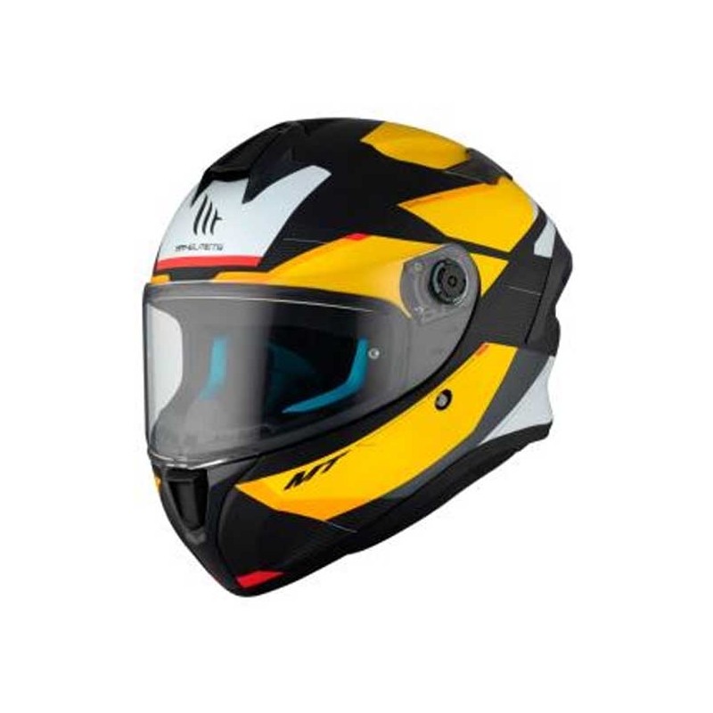 CASCO MT HELMETS TARGO S BRIK C3 MATE NEGRO / AMARILLO  / ROJO